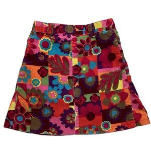 Children’s Palace Stretch Multi-Color Floral Corduroy Skirt